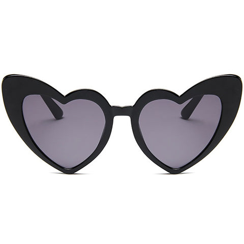 aofe's Perky black wayfarer oversized heart shaped sunglasses for women