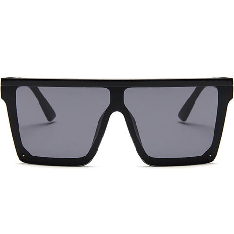 Designer shield sunglasses flat top black oversized glasses - Wily by AOFE Eyewear