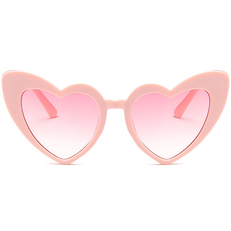 aofe's Perky pink wayfarer oversized heart shaped sunglasses for women
