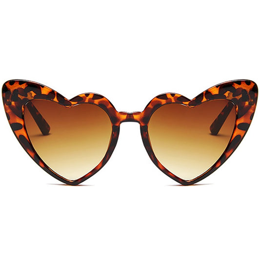 aofe's Perky leopard print wayfarer oversized heart shaped sunglasses for women 710