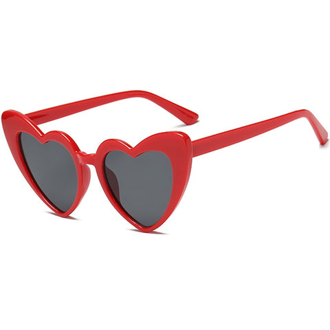 Perky red wayfarer oversized heart shaped women's sunglasses at aofe