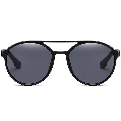 aofe's Mnemonic punk style unique design retro round sunglasses for men and women with high quality anti reflective matte black polarized lenses