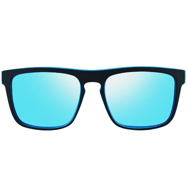 aofe's Snazzy blue wayfarer square sunglasses for men and women with polarized lenses