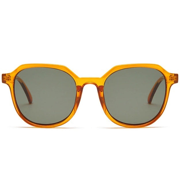 aofe's Stubby orange round sunglasses for men