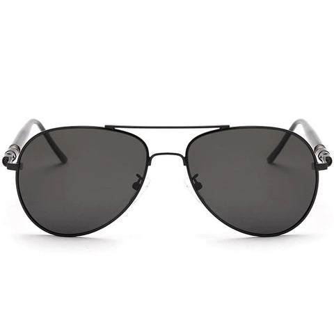 aofe's Brio vintage designer black aviator sunglasses for men with high quality polarized anti reflective photochromic gradient lenses