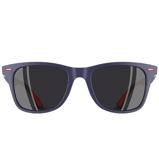 aofe's Brisk navy blue wayfarer square sunglasses for men with polarized high quality anti reflective lenses 570