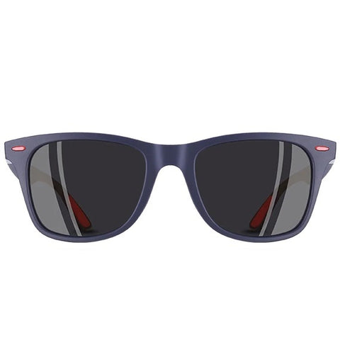 aofe's Brisk navy blue wayfarer square sunglasses for men with polarized high quality anti reflective lenses