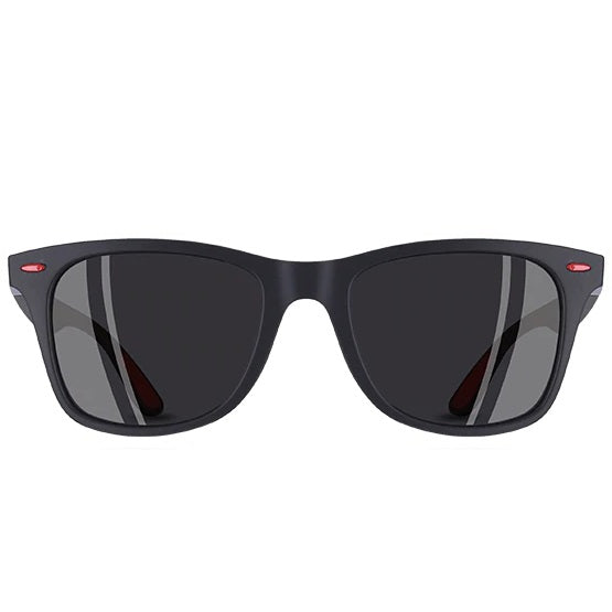 aofe's Brisk wayfarer square sunglasses black active eyewear for men with polarized lenses