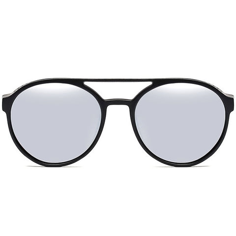 aofe's Mnemonic punk style unique design retro round sunglasses for men and women with high quality anti reflective mirrored silver polarized lenses