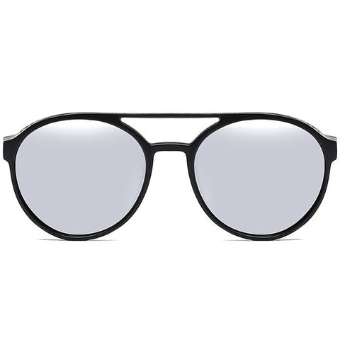 aofe's Mnemonic punk style unique design retro round sunglasses for men and women with high quality anti reflective mirrored silver polarized lenses