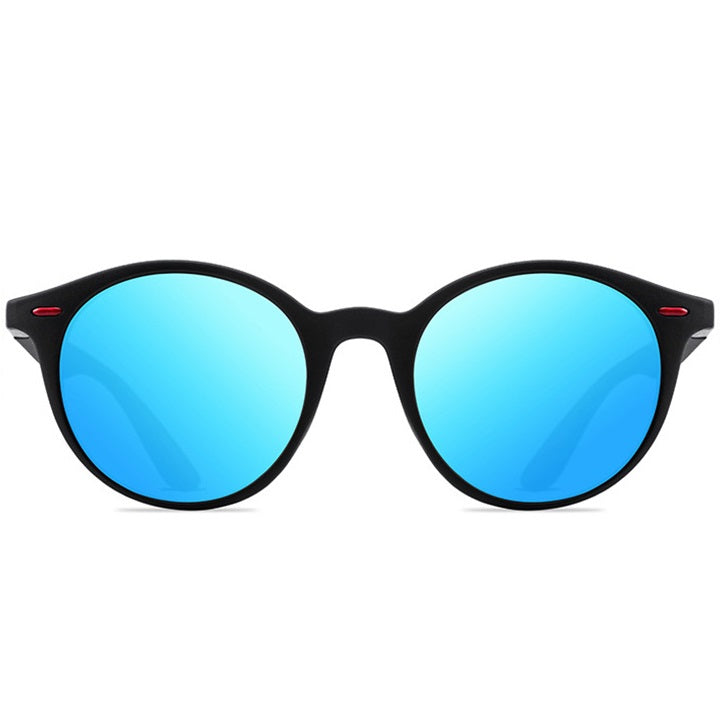 aofe's Rotund blue round sunglasses for men and women the best trendy accessories with anti reflective polarized lenses
