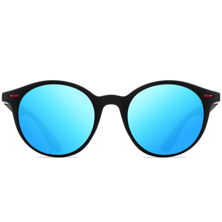 aofe's Rotund blue round sunglasses for men and women the best trendy accessories with anti reflective polarized lenses