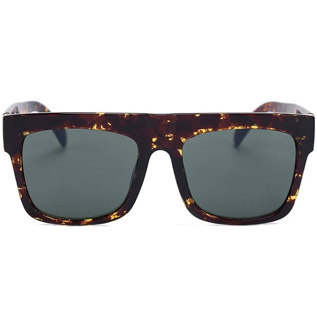 aofe's Rowdy amber and green square sunglasses for men