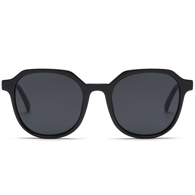 aofe's Stubby black round sunglasses for men