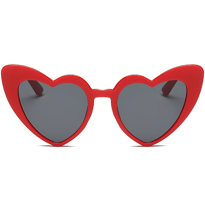aofe's Perky red wayfarer oversized heart shaped sunglasses for women