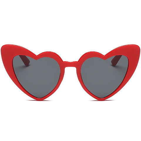 aofe's Perky red wayfarer oversized heart shaped sunglasses for women