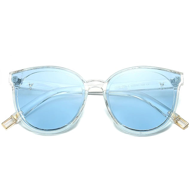 WEB EYEWEAR Blue Oversize Irregular Sunglasses for Women