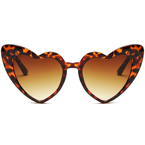aofe's Perky leopard print wayfarer oversized heart shaped sunglasses for women