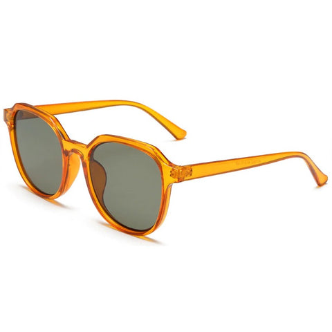 Stubby orange round men's sunglasses at aofe