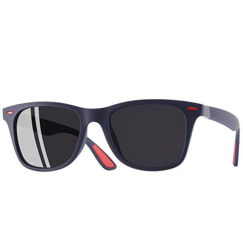 Brisk navy blue square wayfarer men's sunglasses with polarized lenses at aofe the best eyewear shop online