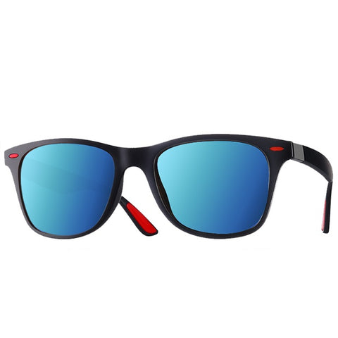 Brisk blue square wayfarer men's sunglasses with polarized lenses at aofe the best active eyewear shop online
