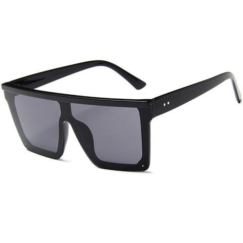 Oversized square sunglasses geometric unilens black designer glasses - Wily by AOFE Eyewear