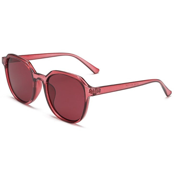 Stubby wine red round men's sunglasses at aofe