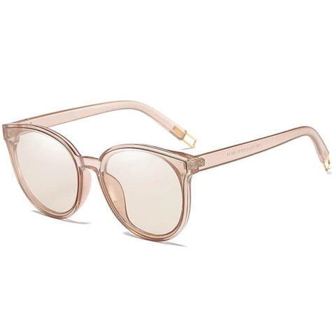 Oversized sunglasses designer transparent beige women's cat eye glasses - Torrid by AOFE Eyewear