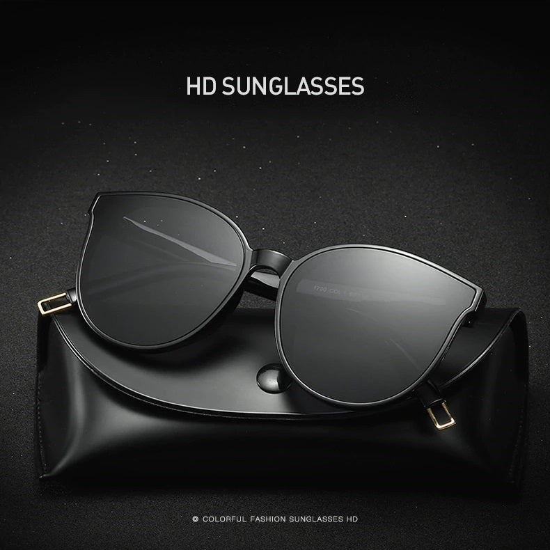 Oversized sunglasses designer women cat eye black glasses - Torrid by AOFE Eyewear